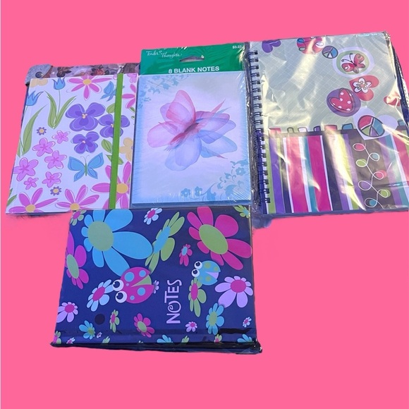 Colorful Floral and Butterfly Notebooks Set - Picture 1 of 12